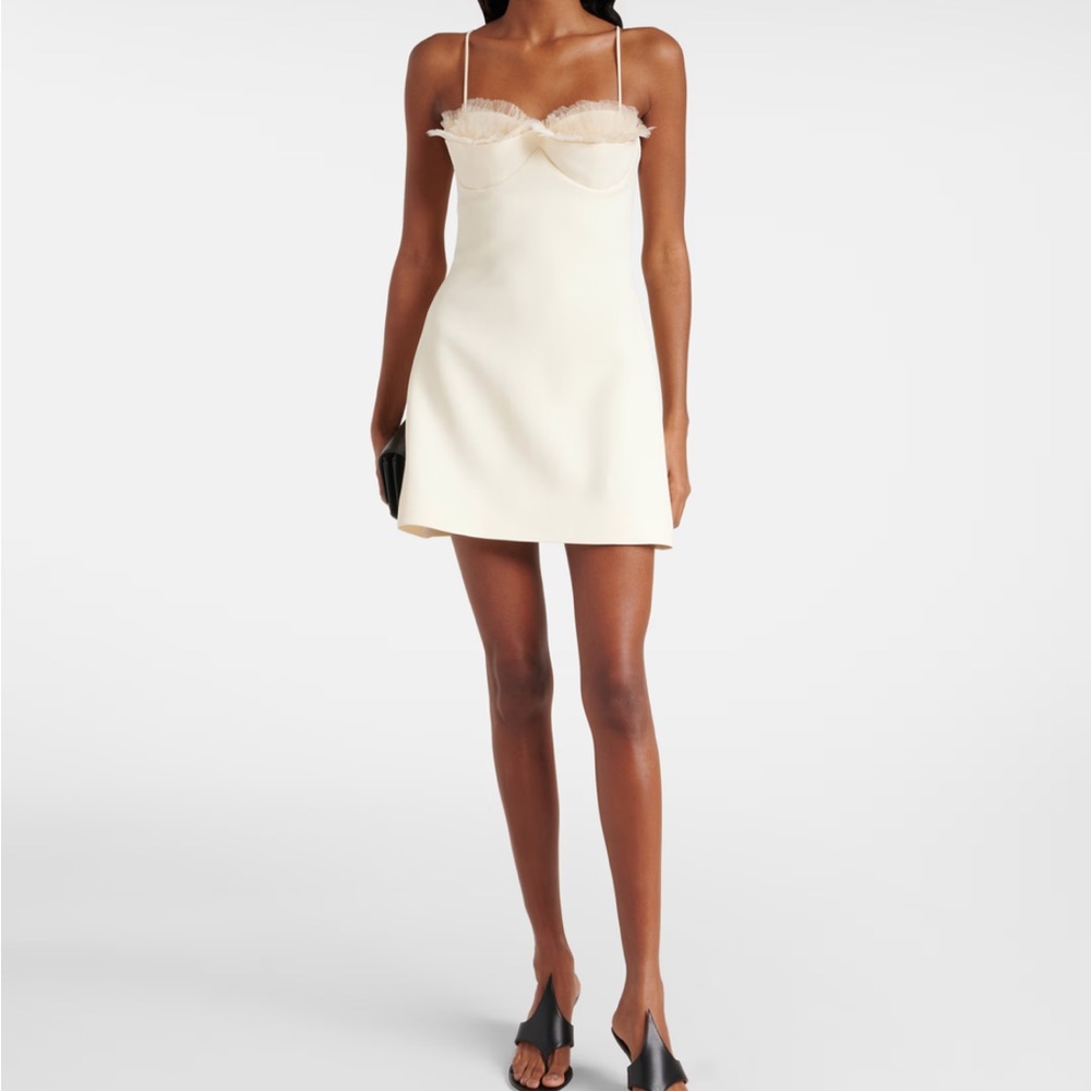 David Koma Balconette Feather/Tulle Mini Dress - Picture 7 of 9